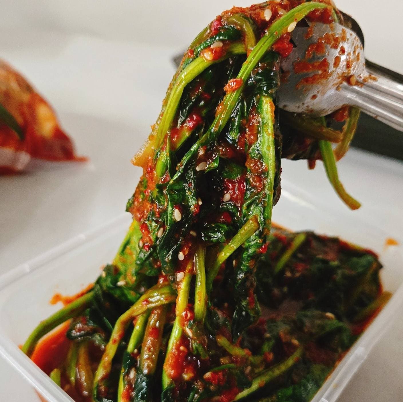 กิมจิ ผักโขม(ป๋วยเล้ง)